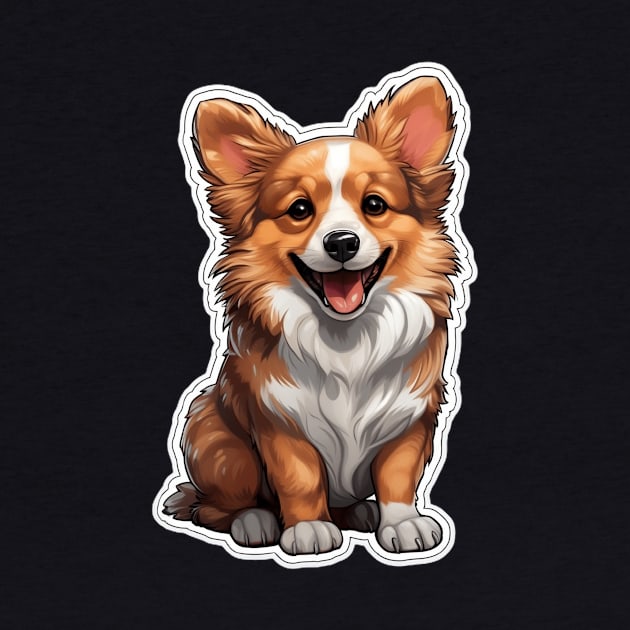 Adorable Corgi - A Delightfully Cute Canine Companion by Artisan Design 